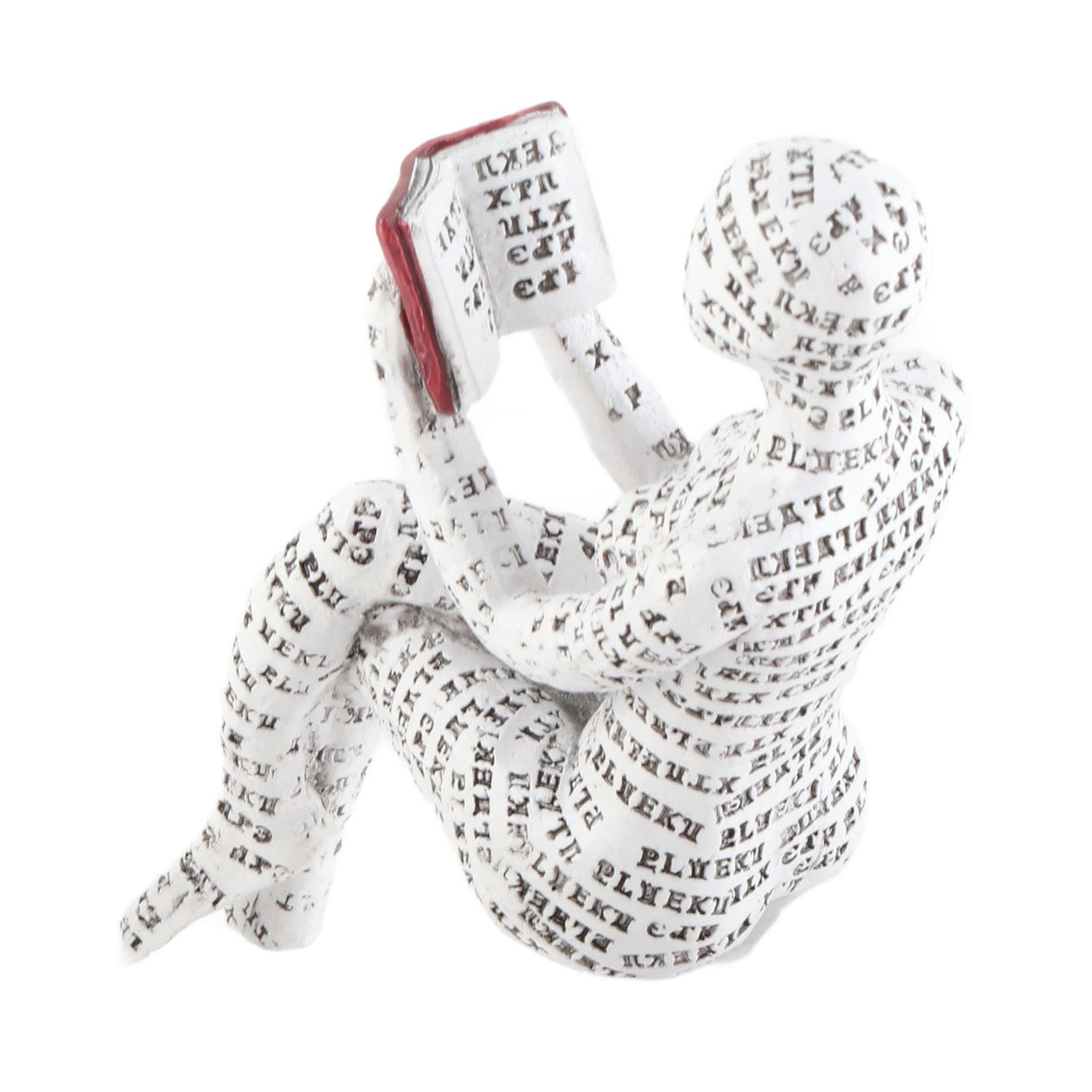 Resin Reading Woman Figurine Innovative Lady Reading Pulp Molding Bookshelf Ornaments for Home Decoration D