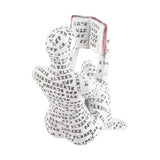 Resin Reading Woman Figurine Innovative Lady Reading Pulp Molding Bookshelf Ornaments for Home Decoration D - Close-Up Angle