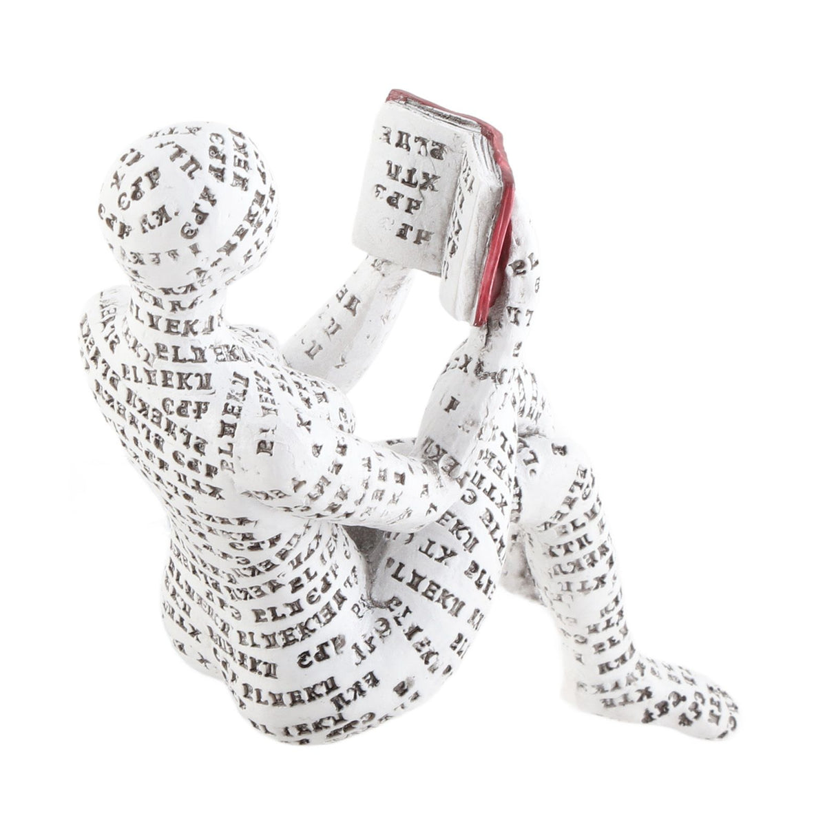 Resin Reading Woman Figurine Innovative Lady Reading Pulp Molding Bookshelf Ornaments for Home Decoration D