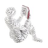 Resin Reading Woman Figurine Innovative Lady Reading Pulp Molding Bookshelf Ornaments for Home Decoration D