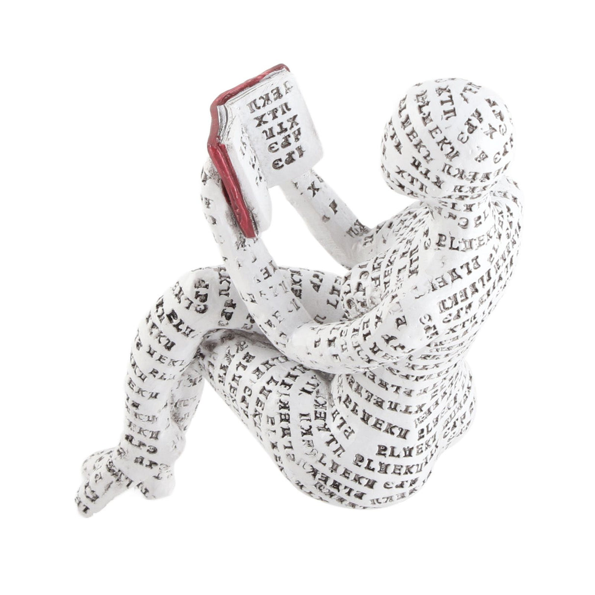 Resin Reading Woman Figurine Innovative Lady Reading Pulp Molding Bookshelf Ornaments for Home Decoration D