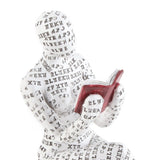 Resin Reading Woman Figurine Innovative Lady Reading Pulp Molding Bookshelf Ornaments for Home Decoration D - Extra Image
