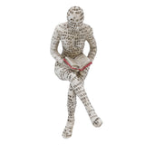 Resin Reading Woman Figurine Innovative Lady Reading Pulp Molding Bookshelf Ornaments for Home Decoration E - Front View
