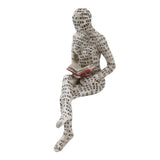 Resin Reading Woman Figurine Innovative Lady Reading Pulp Molding Bookshelf Ornaments for Home Decoration E