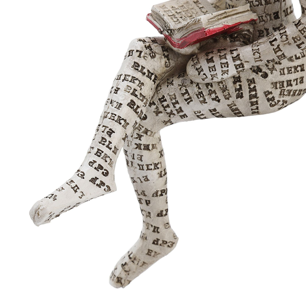Resin Reading Woman Figurine Innovative Lady Reading Pulp Molding Bookshelf Ornaments for Home Decoration E