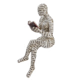 Resin Reading Woman Figurine Innovative Lady Reading Pulp Molding Bookshelf Ornaments for Home Decoration F