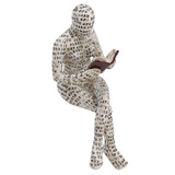 Resin Reading Woman Figurine Innovative Lady Reading Pulp Molding Bookshelf Ornaments for Home Decoration F