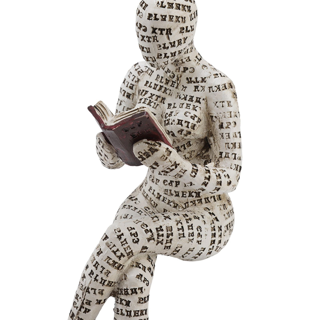 Resin Reading Woman Figurine Innovative Lady Reading Pulp Molding Bookshelf Ornaments for Home Decoration F