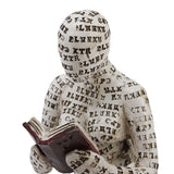 Resin Reading Woman Figurine Innovative Lady Reading Pulp Molding Bookshelf Ornaments for Home Decoration F