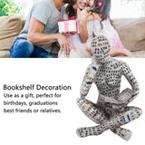 Resin Reading Woman Figurine Innovative Lady Reading Pulp Molding Bookshelf Ornaments for Home Decoration G - Top-Down View