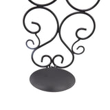 2 Pcs Candle Holder Exquisite Classical Style Black Iron Wall Mounted Candlestick for Living Rooms Bedroom Hallways