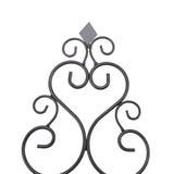 2 Pcs Candle Holder Exquisite Classical Style Black Iron Wall Mounted Candlestick for Living Rooms Bedroom Hallways