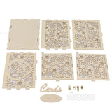 DIY Hollow Wooden Box Gift Card Money Case Wedding Reception Decoration Box Easy Assembly JM01192 Large