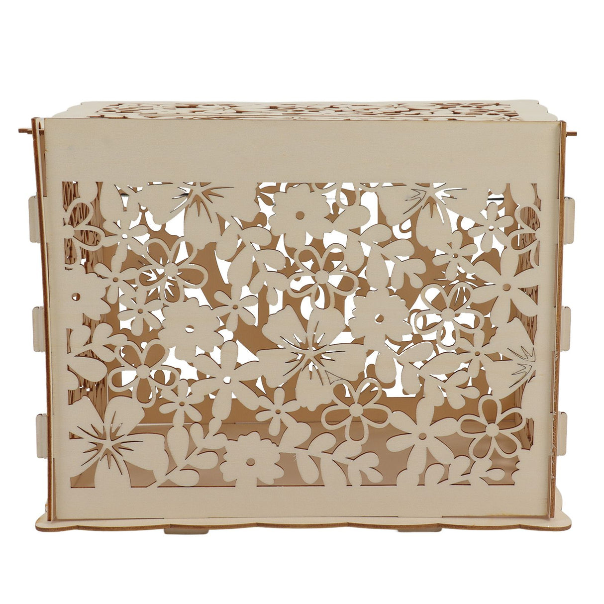 DIY Hollow Wooden Box Gift Card Money Case Wedding Reception Decoration Box Easy Assembly JM01192 Large