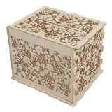 DIY Hollow Wooden Box Gift Card Money Case Wedding Reception Decoration Box Easy Assembly JM01192 Large