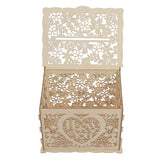 DIY Hollow Wooden Box Gift Card Money Case Wedding Reception Decoration Box Easy Assembly JM01192 Large