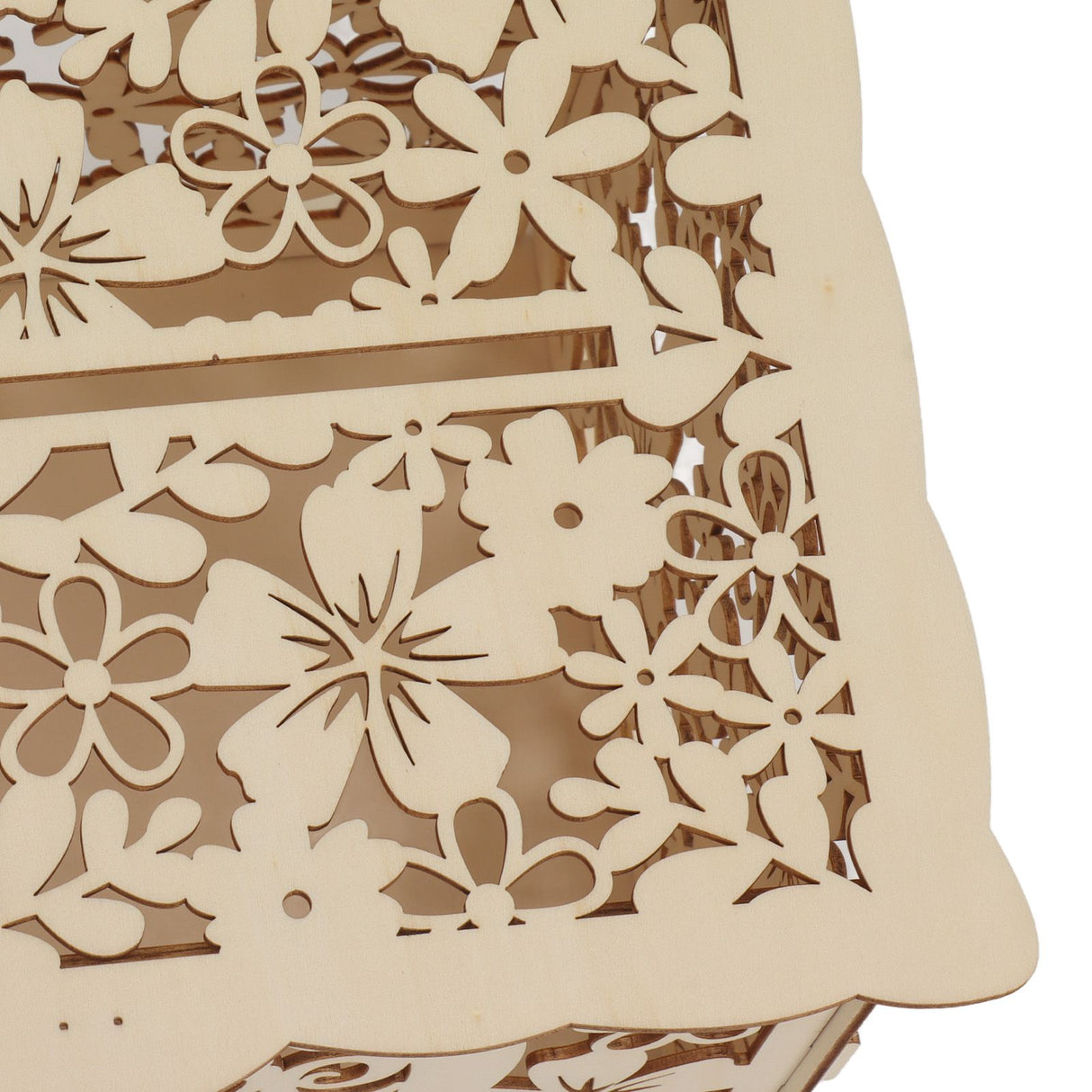 DIY Hollow Wooden Box Gift Card Money Case Wedding Reception Decoration Box Easy Assembly JM01192 Large