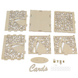 DIY Hollow Wooden Box Gift Card Money Case Wedding Reception Decoration Box Easy Assembly JM01777 Small
