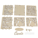 DIY Hollow Wooden Box Gift Card Money Case Wedding Reception Decoration Box Easy Assembly JM01777 Small