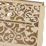 DIY Hollow Wooden Box Gift Card Money Case Wedding Reception Decoration Box Easy Assembly JM01777 Small