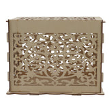 DIY Hollow Wooden Box Gift Card Money Case Wedding Reception Decoration Box Easy Assembly JM01319 Small