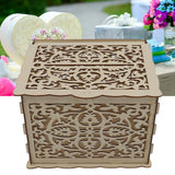 DIY Hollow Wooden Box Gift Card Money Case Wedding Reception Decoration Box Easy Assembly JM01319 Small - Extra Image