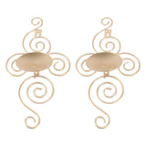 2 Sets Wall Candle Holder Foldable European Style Swirl Wrought Iron Wall Hanging Candlestick Holder Home Decoration Gold