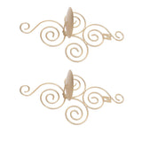 2 Sets Wall Candle Holder Foldable European Style Swirl Wrought Iron Wall Hanging Candlestick Holder Home Decoration Gold - Extra Image