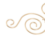 2 Sets Wall Candle Holder Foldable European Style Swirl Wrought Iron Wall Hanging Candlestick Holder Home Decoration Gold