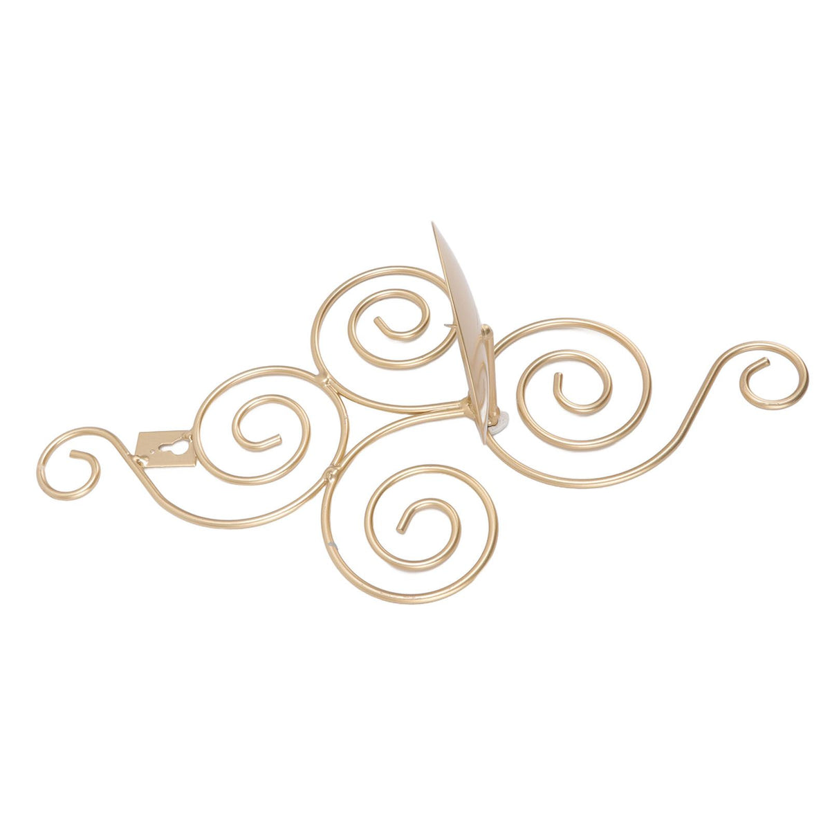 2 Sets Wall Candle Holder Foldable European Style Swirl Wrought Iron Wall Hanging Candlestick Holder Home Decoration Gold