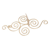 2 Sets Wall Candle Holder Foldable European Style Swirl Wrought Iron Wall Hanging Candlestick Holder Home Decoration Gold