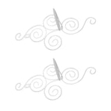 2 Sets Wall Candle Holder Foldable European Style Swirl Wrought Iron Wall Hanging Candlestick Holder Home Decoration White - 45-Degree Angle