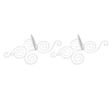 2 Sets Wall Candle Holder Foldable European Style Swirl Wrought Iron Wall Hanging Candlestick Holder Home Decoration White
