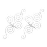 2 Sets Wall Candle Holder Foldable European Style Swirl Wrought Iron Wall Hanging Candlestick Holder Home Decoration White