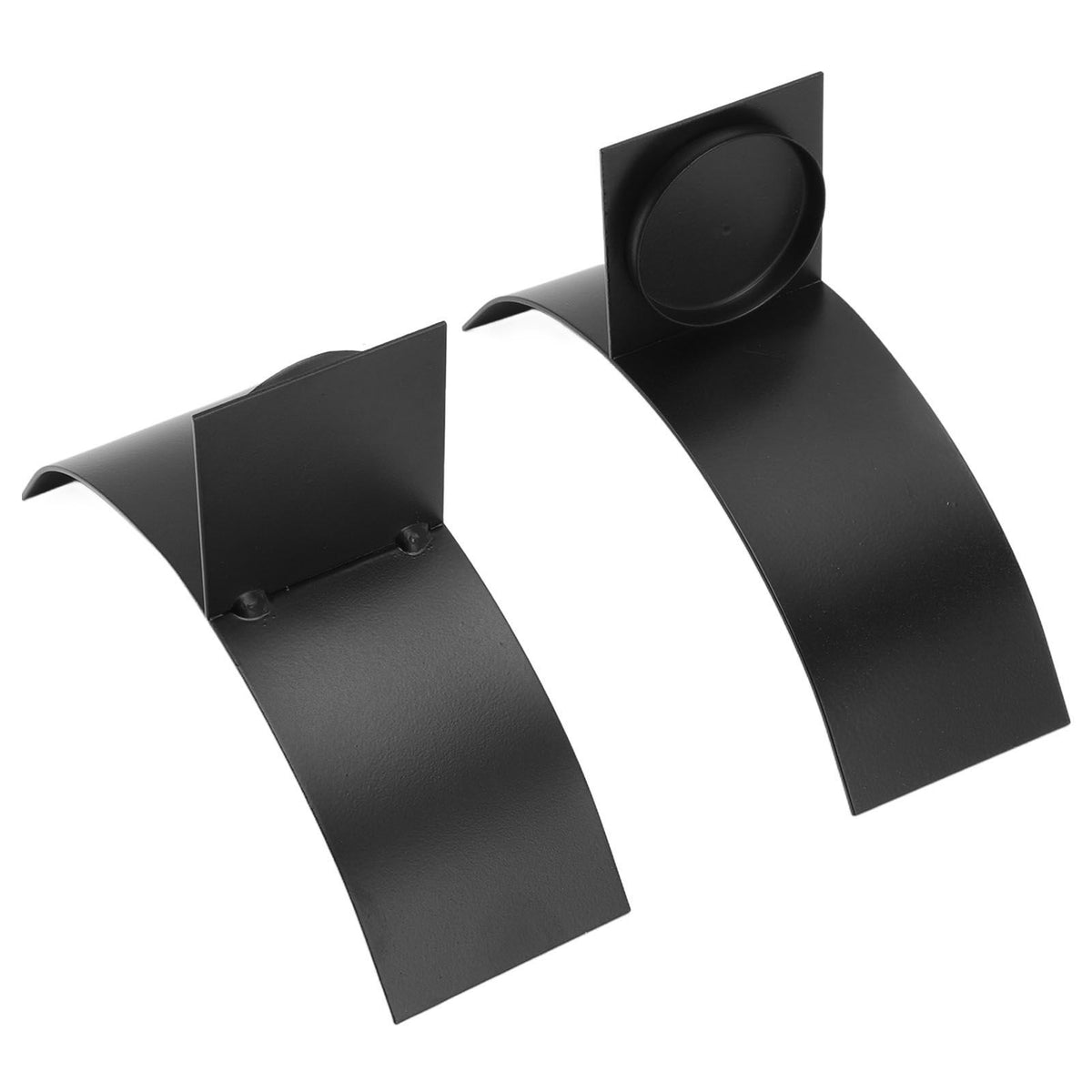 2Set Wall Mounted Candlestick Iron Three Dimensional Arc Design Candle Tray for Bedroom