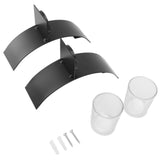 2Set Wall Mounted Candlestick Iron Three Dimensional Arc Design Candle Tray for Bedroom