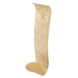 Shelving Solution Wall Sconce Candle Holder Gold Hollow Carved Exquisite Details Metal Wall Candle Holder for Bedrooms - Front View