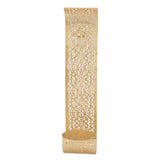Shelving Solution Wall Sconce Candle Holder Gold Hollow Carved Exquisite Details Metal Wall Candle Holder for Bedrooms - Side View