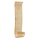 Shelving Solution Wall Sconce Candle Holder Gold Hollow Carved Exquisite Details Metal Wall Candle Holder for Bedrooms - Top-Down View