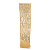 Shelving Solution Wall Sconce Candle Holder Gold Hollow Carved Exquisite Details Metal Wall Candle Holder for Bedrooms - Rear View