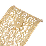 Shelving Solution Wall Sconce Candle Holder Gold Hollow Carved Exquisite Details Metal Wall Candle Holder for Bedrooms