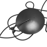 2 Sets Iron Wall Candle Sconce Holder Foldable Deformation Resistance Innovative Wall Candle Holder for Bedroom Dining Room Black