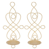 2 Sets Iron Wall Candle Sconce Holder Foldable Deformation Resistance Innovative Wall Candle Holder for Bedroom Dining Room Gold