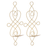2 Sets Iron Wall Candle Sconce Holder Foldable Deformation Resistance Innovative Wall Candle Holder for Bedroom Dining Room Gold - Top-Down View