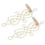 2 Sets Iron Wall Candle Sconce Holder Foldable Deformation Resistance Innovative Wall Candle Holder for Bedroom Dining Room Gold - Close-Up Angle
