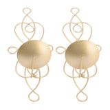 2 Sets Iron Wall Candle Sconce Holder Foldable Deformation Resistance Innovative Wall Candle Holder for Bedroom Dining Room Gold