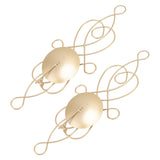 2 Sets Iron Wall Candle Sconce Holder Foldable Deformation Resistance Innovative Wall Candle Holder for Bedroom Dining Room Gold
