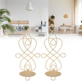 2 Sets Iron Wall Candle Sconce Holder Foldable Deformation Resistance Innovative Wall Candle Holder for Bedroom Dining Room Gold