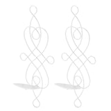 2 Sets Iron Wall Candle Sconce Holder Foldable Deformation Resistance Innovative Wall Candle Holder for Bedroom Dining Room White - Side View