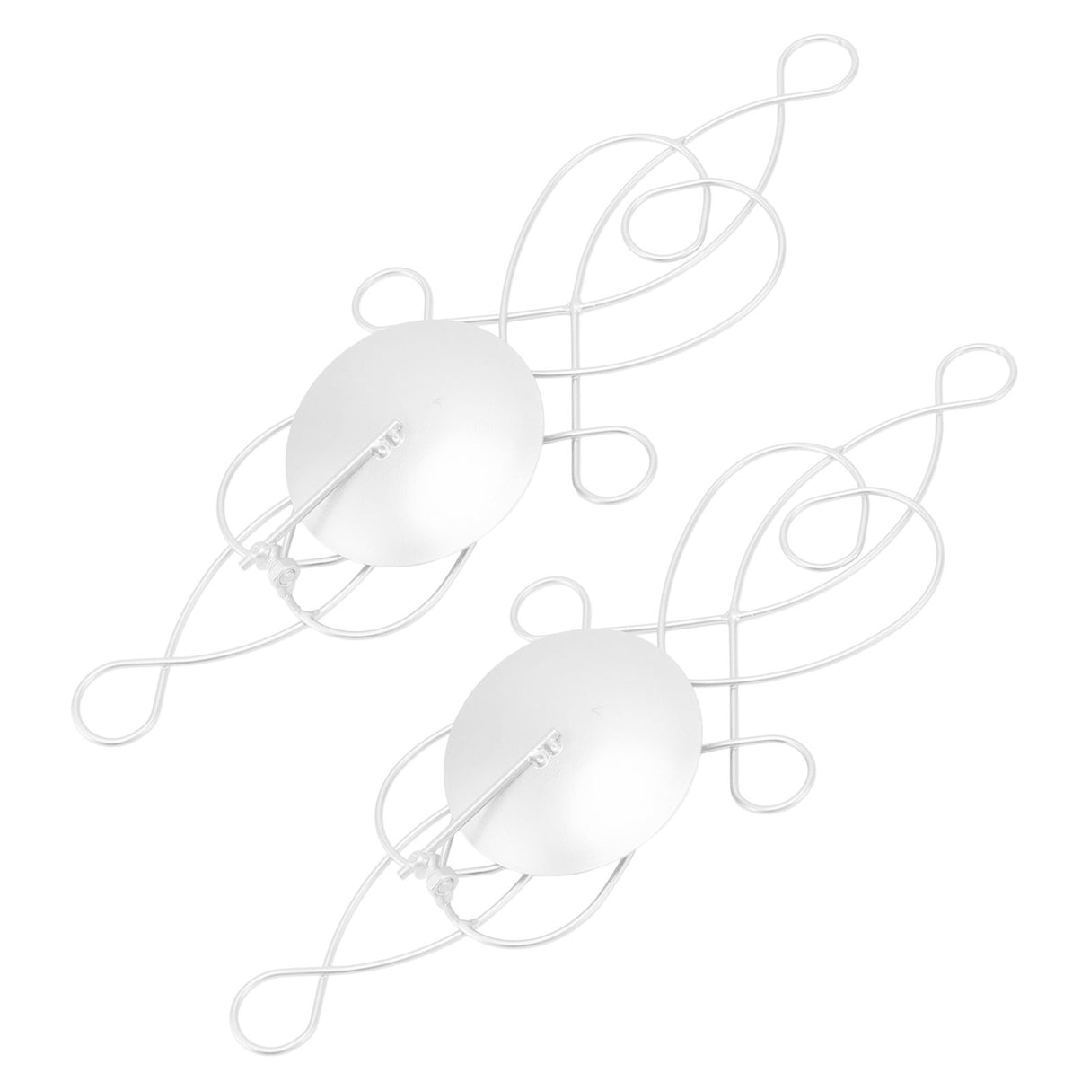2 Sets Iron Wall Candle Sconce Holder Foldable Deformation Resistance Innovative Wall Candle Holder for Bedroom Dining Room White